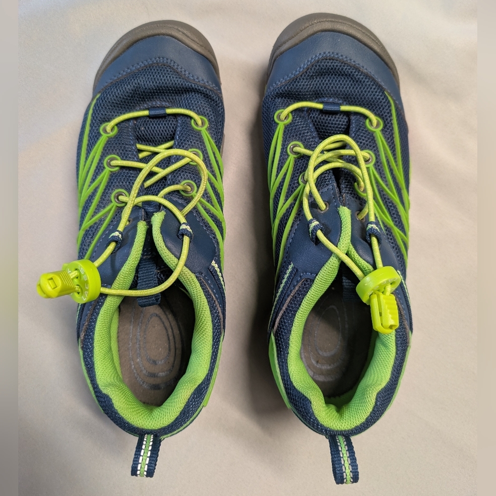 Keen Blue and Neon Green Hiking Trail Waterproof Shoes Size 5, Nwot